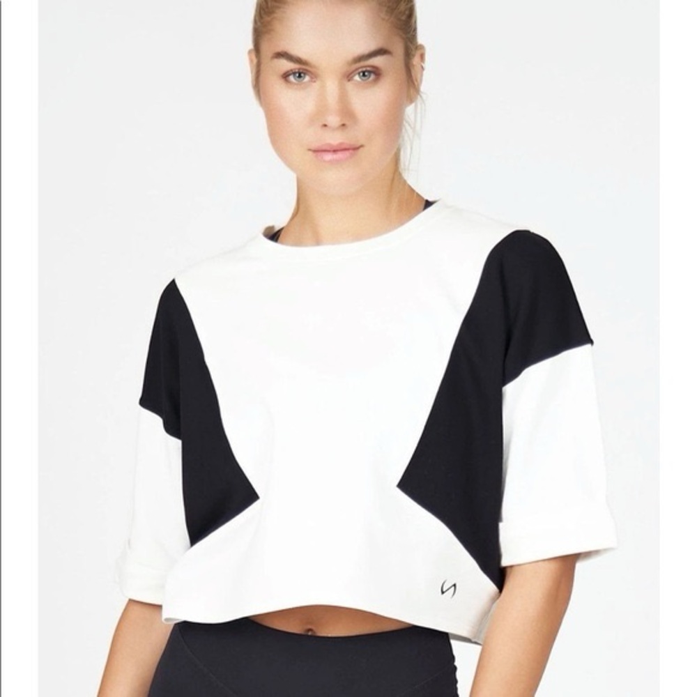 Stylish Black and White Crop Top